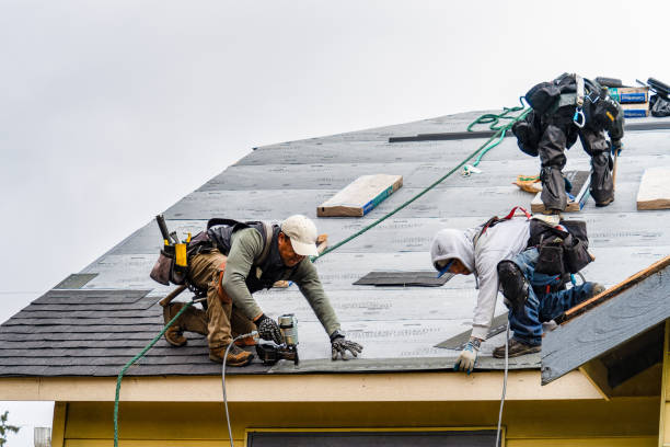 Professional Gutter Installation technician working in Fernwood, ID